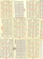 Kártyanaptár 1961-1965, összesen:12 db