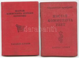 1948, 1968 Pártkönyvek sok bélyeggel