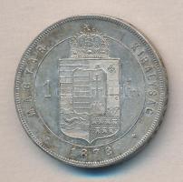 1878KB 1Ft Ag "Középcímer" T:2