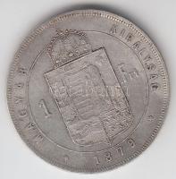 1879KB 1Ft Ag "Középcímer" T:2-