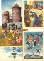 9 db hanglemezes képeslap