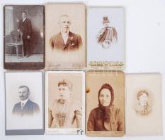 cca 1860-1920 21 db keményhátú fotó