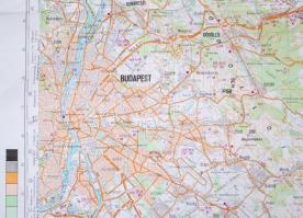 1984 Magyar Honvédség Vezérkara nyílt pecsétes térképe: Budapest kelet és környéke 1:200000/ Militar...