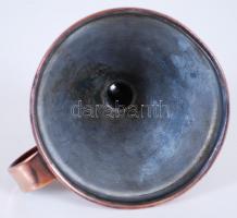 Régi vörösréz tölcsér / 
Vintage copper funnel, 15x15cm