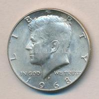 Amerikai Egyesült Államok 1968D. 1/2$ Ag "Kennedy" T:2 USA 1968D. 1/2 Dollar Ag "Kennedy" C:XF