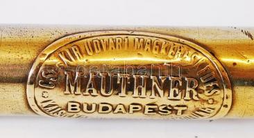 cca 1900 Sárgaréz virágpermetező a Mauthner Ödön féle Cs. és kir. Udvari Magkereskedésből / 
Vintage...