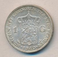 Hollandia 1940. 1G Ag "I. Wilhelmina" T:2-
Netherlands 1940. 1 Gulden Ag "Wilhelmina ...