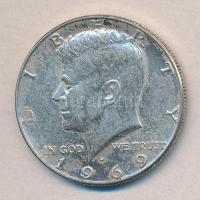 Amerikai Egyesült Államok 1969D. 1/2$ Ag &quot;Kennedy&quot; T:2 USA 1969D. 1/2 Dollar Ag &quot;Kennedy&quot; C:XF