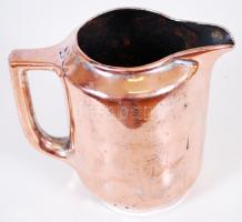 cca 1900 Vörösréz kiöntő ezüstözés nyomaival / 
Copper jug with traces of silver plating, 13cm