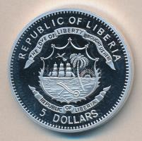 Libéria 2009. 5$ ezüstözött Cu "Nagy Hadvezérek / Bonaparte Napóleon" T:PP Csak 2000db!
Li...