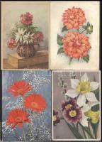 204 db modern, főleg városképes és virág motívumos üdvözlőlap / 204 modern, mainly city cards and floral greeting cards