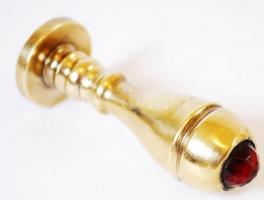 cca 1900 "Szücs Andor Kertészete Szeged" feliratú, nagyméretű, réz pecsétnyomú üvegdísszel...