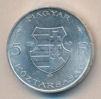 1946. 5Ft Ag "vastag Kossuth" plasztiktokban T:1- ph