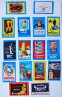 Külföldi gyufacímke gyűjtemény, gyűrűs berakóban 463 db/ Match label collection