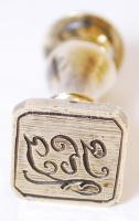 cca 1900 Monogramos réz pecsétnyomó /  Vintage brass stamp, 3,5cm