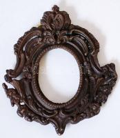 Díszes régi réz képkeret /  Vintage picture frame, 9x7,5cm