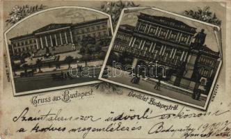 Budapest Nemzeti Múzeum és Akadémia litho (fl)