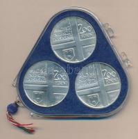 1977. 200Ft Ag 3klf db "Festők II. Mányoki, Rippl-Rónai, Csontváry" sor T:BU sérült MNB to...