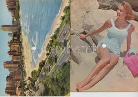 15 db modern, 13x18 cm, amerikai, osztrák és magyar hanglemez képeslap / 15 modern, 13x18 cm, Americ...