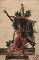 Handmade hunting card, s: Elica, Kézzel készített vadászkártya, s: Elica