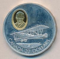 Kanada 1992. 20$ "Repülés" Ag T:exPP
Canada 1992. 20 Dollars Ag "Aviation" C:exP...