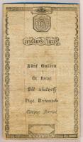 1806. 5G "Wiener-Stadt Banco-Zettel", vízjellel, szárazpecséttel T:III-