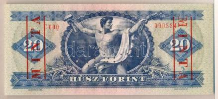1980. 20Ft "MINTA" perforációval és felülnyomással "C 000" sorozatszámmal T:I
