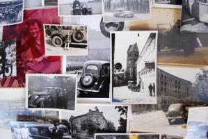 cca 1910-1960 34 db képeslap és fotó autókról, motorokról / photos of cars