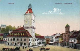 Brassó Market square, town hall, church