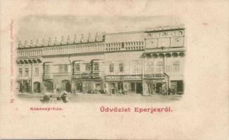 Eperjes Rákóczy house, the shop of J. Werther, Divald