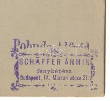 Cca 1910 Magyar lovas katona, Schaffer Ármint kemény hátú fotója, jelzett,  10×14 cm