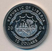 Libéria 2004. 10$ "Szabadság pillanatai-Ember a holdon 1969." multicolor T:PP
Liberia 2004...
