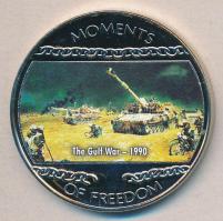 Libéria 2004. 10$ "Szabadság pillanatai-öböl-háború 1990." multicolor T:PP Liberia 2004. 10 Dollars "Moments of Freedom-The Gulf War 1990." multicolor C:PP