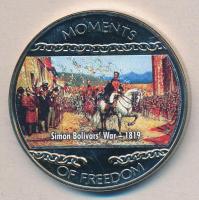 Libéria 2004. 10$ "Szabadság pillanatai-Simón Bolívar felszabadító harca 1819." multicolor T:PP Liberia 2004. 10 Dollars "Moments of Freedom-Simon Bolivar's War 1819." multicolor C:PP