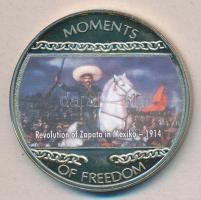 Libéria 2004. 10$ "Szabadság pillanatai-Zapata forradalma Mexikóban 1914." multicolor T:PP Liberia 2004. 10 Dollars "Moments of Freedom-Revolution of Zapata in Mexico 1914." multicolor C:PP