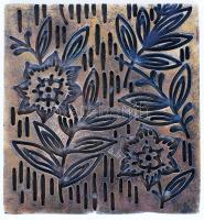 Kétoldalú sárgaréz nyomóforma "TÉJÉ" jelzéssel / 
Double sided engraving plate in brass wi...