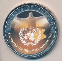 Libéria 2001. 10$ "Szabadság pillanatai-Az ENSZ megalapítása 1945." multicolor T:PP Liberia 2001. 10 Dollars "Moments of Freedom-Foundation of the United Nations 1945." multicolor C:PP