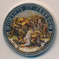 Libéria 2001. 10$ "Szabadság pillanatai-Maratoni Csata Kr.e.490." multicolor T:PP Liberia 2001. 10 Dollars "Moments of Freedom-Battle of Marathon 490 BC" multicolor C:PP
