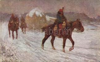 Hungarian cavalry, outpost, s: Lengyel - Reinfuss Ede