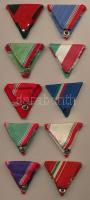 10db különféle mellszalag szocialista kitüntetésekhez