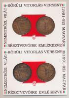 6db színes emléklap különböző ünnepi alkalmakra kiadva, Bozó Gyula emlékérmeinek lemez változatával