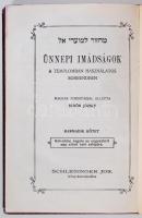 Zsidó imakönyv sorozat: Mákzór: Ünnepi Imádságok 1-9. 6. szám hiányzik. Schlesinger Jos könyvkereske...