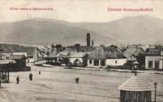 Kovásznafürdő Main square, Rákóczi street (b)