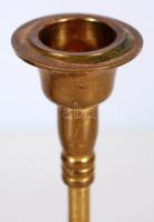 Réz gyertyatartó párban és egy soloban, m:18 cm, m:13 cm / Copper candlestick in pairs and one in so...
