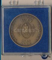 Bognár György (1944-) 1985. "40 éves a BÁV" Br emlékérem, eredeti plombált plasztik tokban...