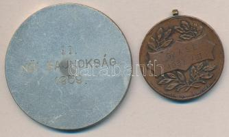 Berényi Lajos (1897-1957) 1937. Br sportérem (40mm) + 1959. "Balatoni Sportverseny Emlékérme - ...