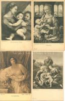 7 db régi, használatlan, olasz festményeket ábrázoló képeslap / 7 unused postcards about Italian paintings