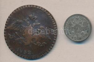 Oroszország 1832. 5k T:3,4 + 1908. 15k Ag T:3
Russia 1832. 5 kopeks C:F,G + 1908. 15 kopeks Ag C:F