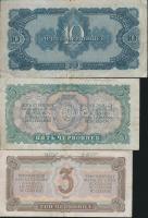 Szovjetunió 1937. 1Ch + 3Ch + 5Ch + 10Ch T:III
Soviet Union 1937. 1 Chervonetz + 3 Chervonetz + 5 Ch...