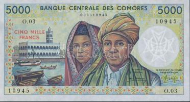 Comore-szigetek 1984. 5000Fr T:I Comores 1984. 5000 Francs C:Unc